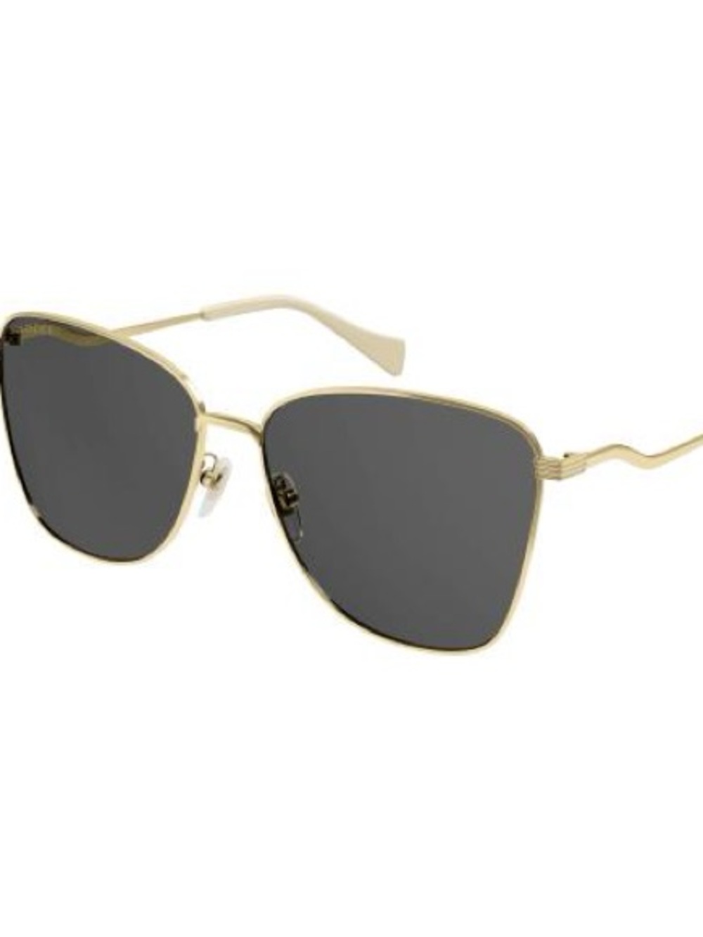 Gucci Gold Frame Black Lens Women's Sunglasses GG0970S